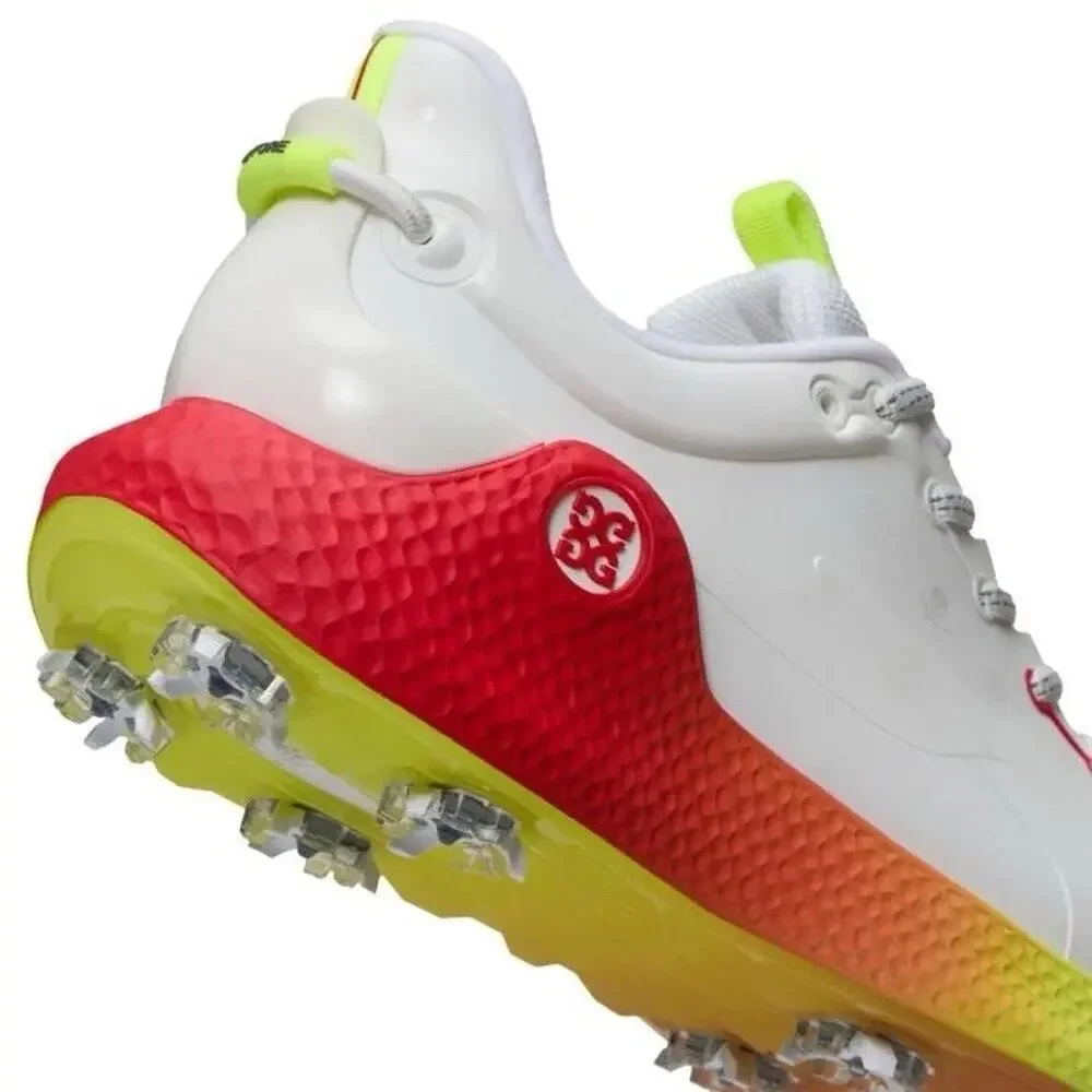 G/FORE MG4+ O2 G/LOCK Golf Shoes Men’s 8.5 White Red Skull Tees Spiked New